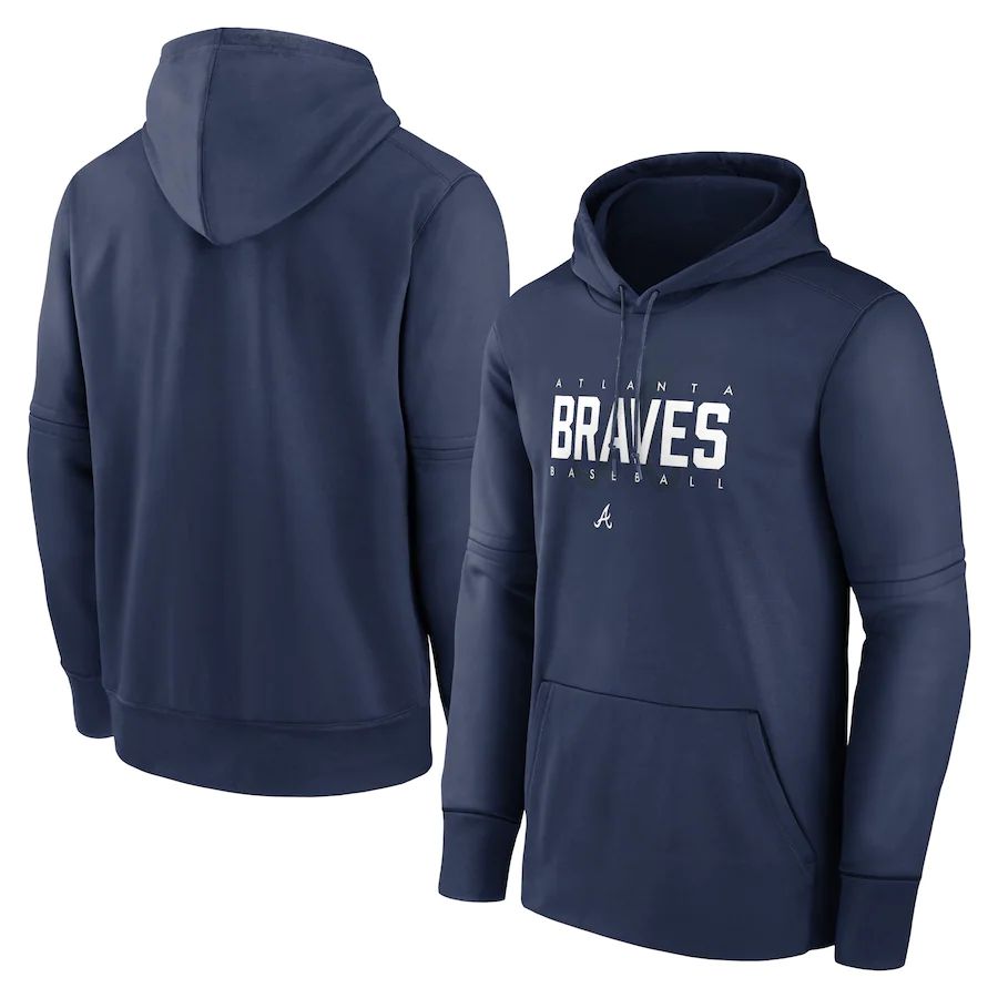 Men 2023 MLB Atlanta Braves blue Sweatshirt style 1